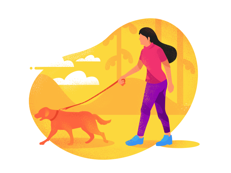 Illustration: Morning walk by Afsal CMK