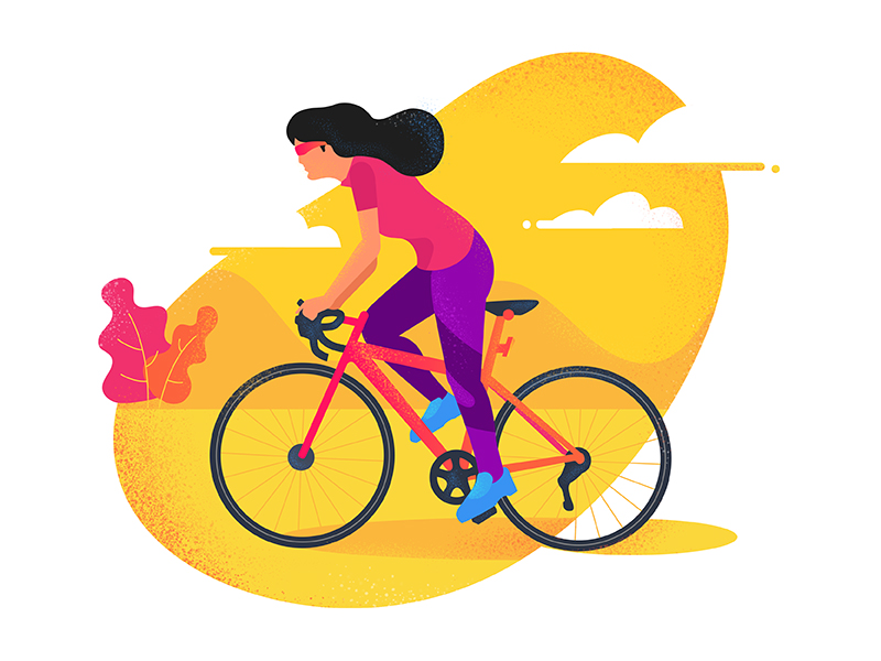 Illustration: cycling vector illustration by afsalcmk by Afsal CMK