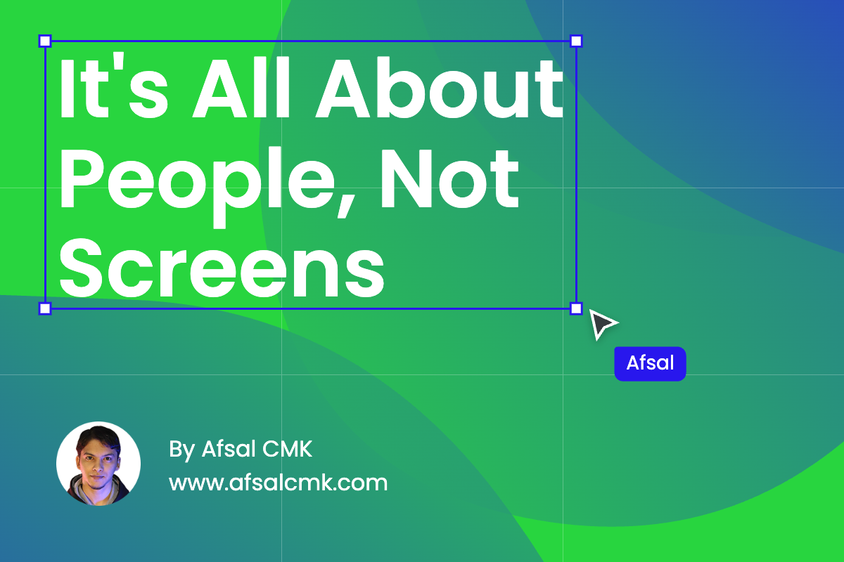It's All About People, Not Screens – Journal cover